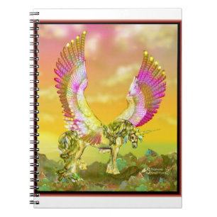 unicorn horse pony equine pegasus purple wings notebook