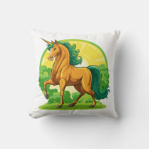 Unicorn horse throw pillow