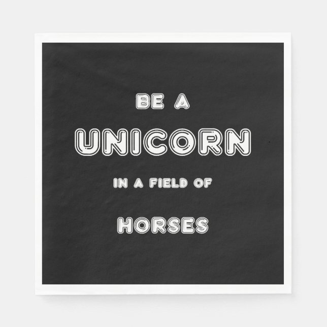 Unicorn Horses Napkin (Front)