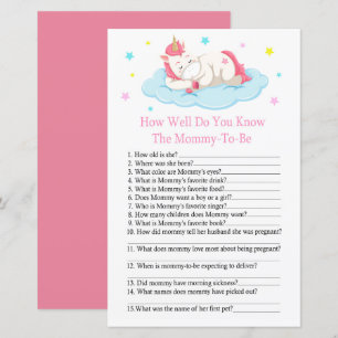 Unicorn How well do you know baby shower