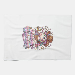 Unicorn Howdy Unicorn Gift Idea Sticker and Shirt Kitchen Towel