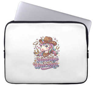 Unicorn Howdy Unicorn Gift Idea Sticker and Shirt  Laptop Sleeve