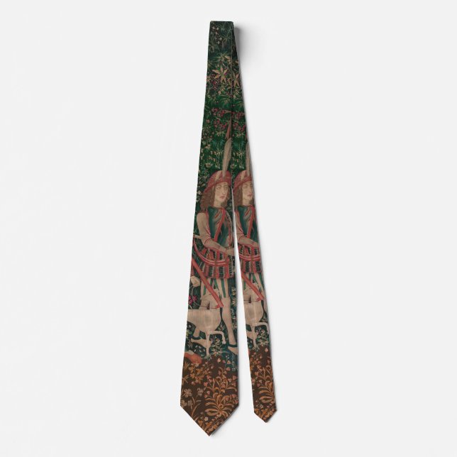 Unicorn Hunt Medieval Art - Hunt Begins Tie (Front)
