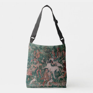 Unicorn Hunt Medieval Art, Unicorn Defends Himself Crossbody Bag