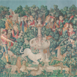 Unicorn Hunt Medieval Art - Unicorn Is Found