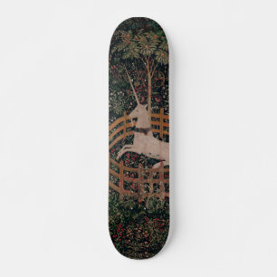 Unicorn Hunt Medieval Art - Unicorn Rests in Garde Skateboard