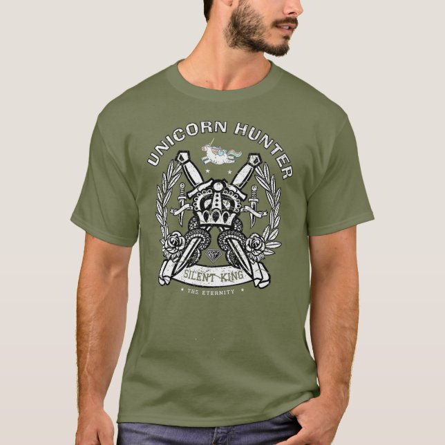 Unicorn Hunting Hunter Funny Gifts for Men and T-Shirt (Front)