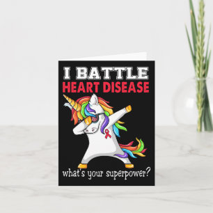 Unicorn I Byttle Heart Disease Awareness Card