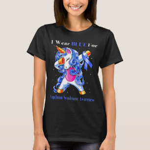 Unicorn I Wear Blue For Angelman Syndrome Awarenes T-Shirt