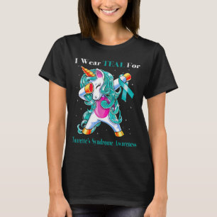 Unicorn I Wear Teal For Tourette's Syndrome  T-Shirt
