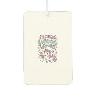 Unicorn Ice Cream Unicorn Dream Cute Pastel Produc Air Freshener
