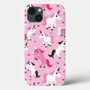 unicorn illustration kids background iPhone 13 case