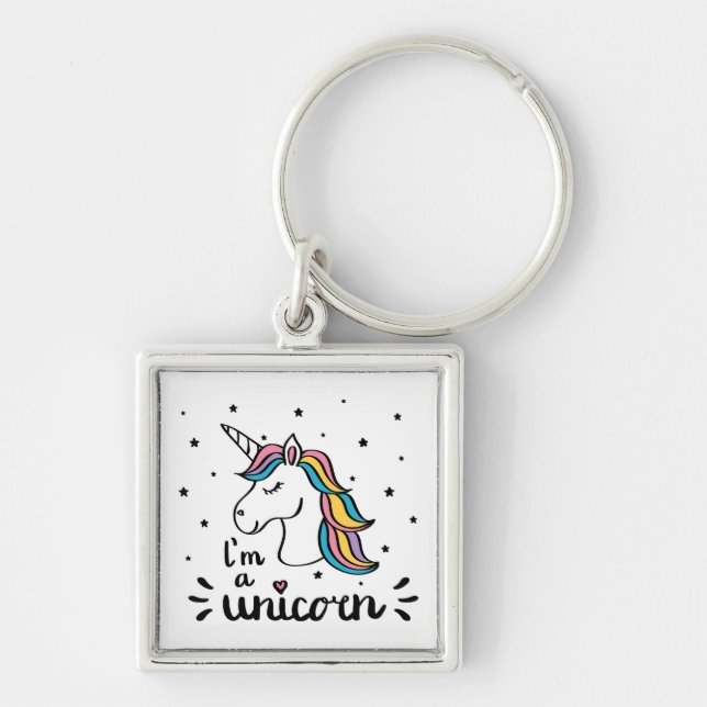 Unicorn | I'm A Unicorn Keychain (Front)