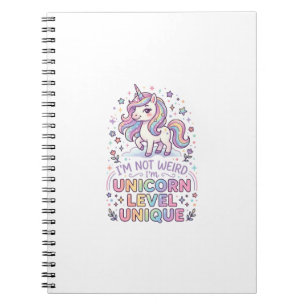 Unicorn I'm Not Weird I'm Unicorn Level Unique Ado Notebook