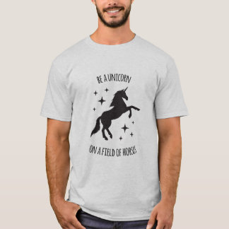 Unicorn in a Field of Horses T-Shirt