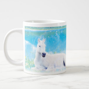 Unicorn in a paradise dream world customized large coffee mug