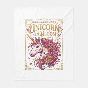 Unicorn in Bloom Stylish Zazzle Design_1 Fleece Blanket