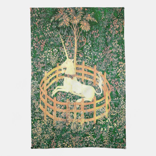 Unicorn In Captivity Kitchen Towel (Vertical)