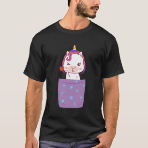 Unicorn In Chest Pocket T-Shirt