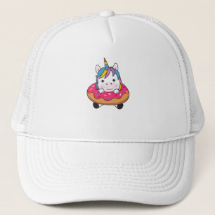 Unicorn In Doughnut Unicorns Are Cute Animal Girls Trucker Hat