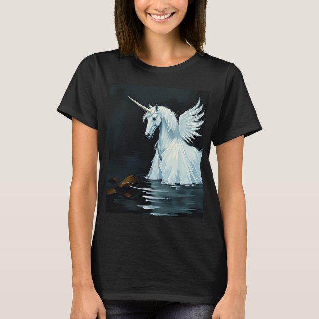 Unicorn in Lake  T-Shirt (Front)