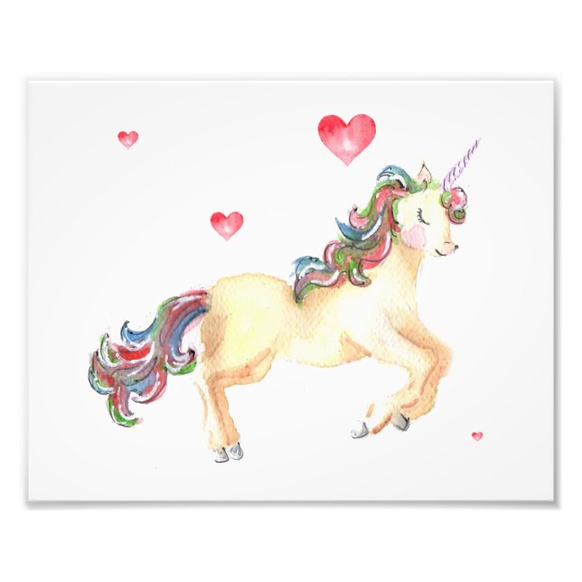 Unicorn in love photo print (Front)