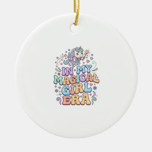 Unicorn In My Magical Girl Era Kawaii Sticker and  Ceramic Ornament