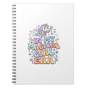 Unicorn In My Magical Girl Era Kawaii Sticker and Notebook