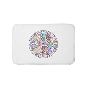 Unicorn In My Magical Mom Era Funny Shirt Graphic_ Bath Mat