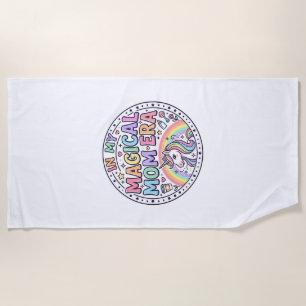 Unicorn In My Magical Mom Era Funny Shirt Graphic_ Beach Towel