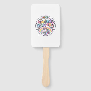 Unicorn In My Magical Mom Era Funny Shirt Graphic_ Hand Fan
