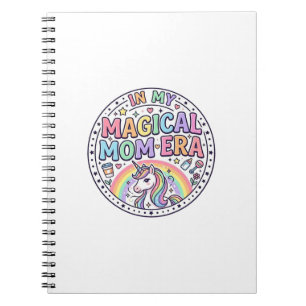 Unicorn In My Magical Mom Era Funny Shirt Graphic_ Notebook