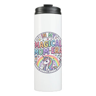 Unicorn In My Magical Mom Era Funny Shirt Graphic_ Thermal Tumbler
