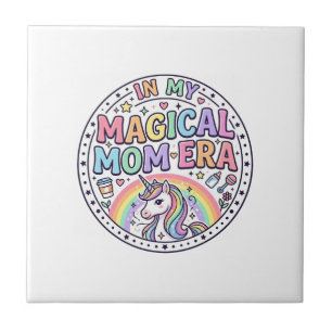 Unicorn In My Magical Mom Era Funny Shirt Graphic_ Tile