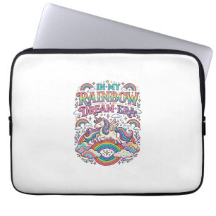 Unicorn In My Rainbow Dream Era Colourful Apparel  Laptop Sleeve