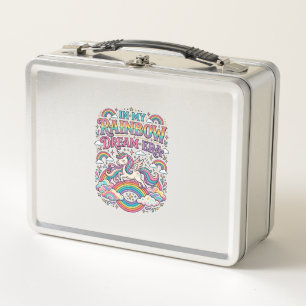 Unicorn In My Rainbow Dream Era Colourful Apparel Metal Lunch Box