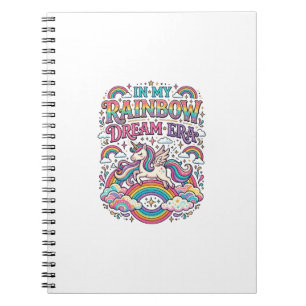 Unicorn In My Rainbow Dream Era Colourful Apparel Notebook