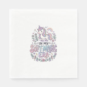 Unicorn In My Soft Magic Era Playful Typography De Napkin