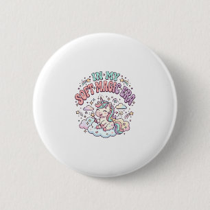 Unicorn In My Soft Magic Era Retro Style Product G 2 Inch Round Button