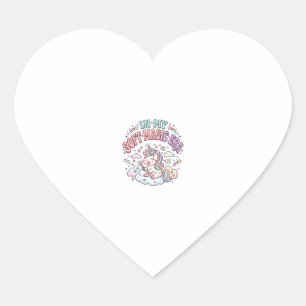 Unicorn In My Soft Magic Era Retro Style Product G Heart Sticker