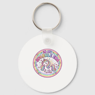 Unicorn In My Sparkle Era Funny Print on Demand De Keychain