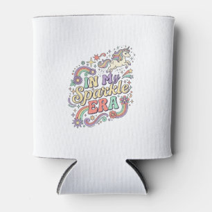 Unicorn In My Sparkle Era Kawaii Apparel Graphic_1 Can Cooler