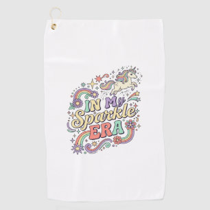 Unicorn In My Sparkle Era Kawaii Apparel Graphic_1 Golf Towel