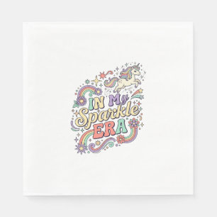 Unicorn In My Sparkle Era Kawaii Apparel Graphic_1 Napkin