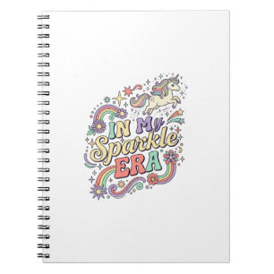Unicorn In My Sparkle Era Kawaii Apparel Graphic_1 Notebook
