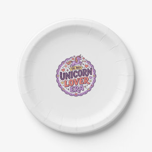 Unicorn In My Unicorn Lover Era Whimsical Merch De Paper Plate