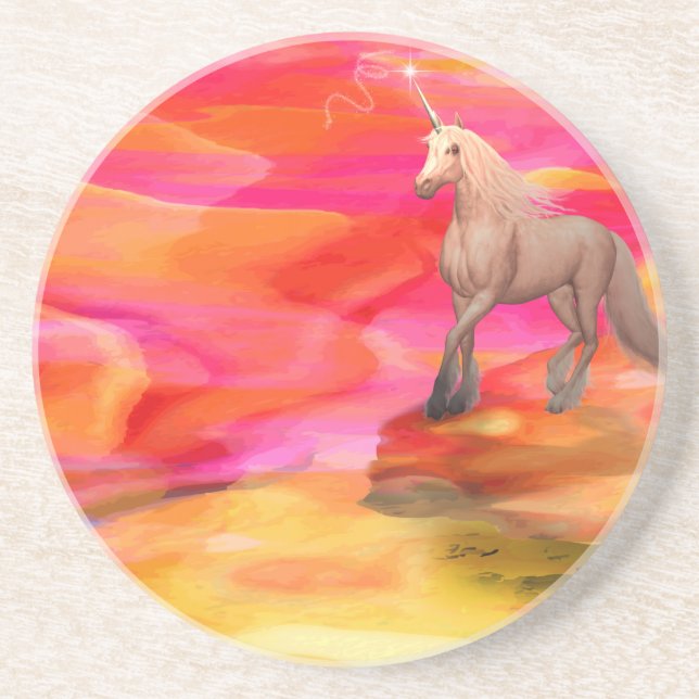 Unicorn in Painted Desert Coaster (Front)