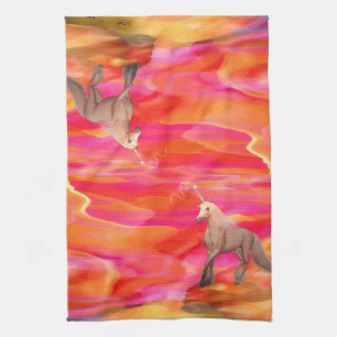 Unicorn in Painted Desert Kitchen Towel