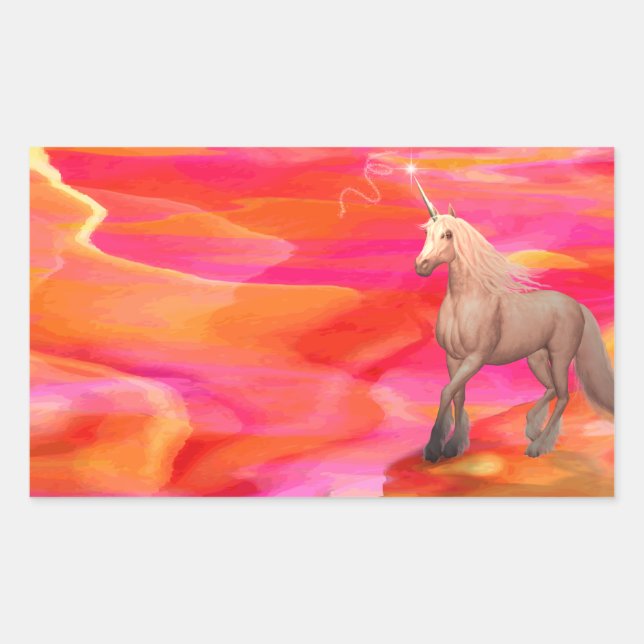 Unicorn in Painted Desert Sticker (Front)