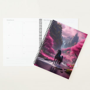 Unicorn in Pink Calendar Planner